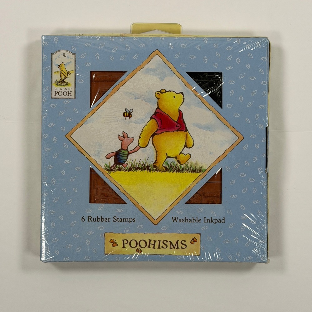 Classic Winnie the Pooh Poohisms Rubber Stamp Set All Night Media‎ 7009K Vintage